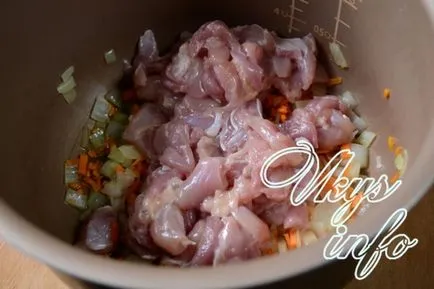 Pilaf csirke multivarka lépésről lépésre recept fotók (inkrementális érték) Pilaf csirke multivarka lépésről lépésre recept fotók