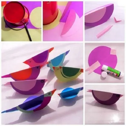 Crafts - madár ki a kezét a különböző anyagok (különböző) Crafts - madár ki a kezét a különböző anyagok