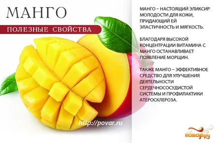 Előnyei Mango - mangó, mint hasznos az egészséges test