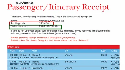 Megfejtése az elektronikus jegy, amely a PNR, hol keressük a járatszámot (jegy) Megfejtése az elektronikus jegy, amely a PNR, hol keressük a járatszámot