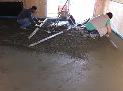 Cement esztrich flow on