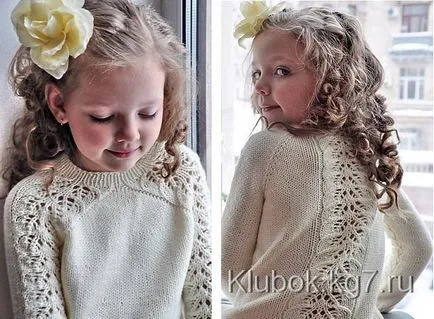 Raglan top küllők workshop raglánt kötés a gyermekek számára, ábrái és leírásai gyönyörű modell