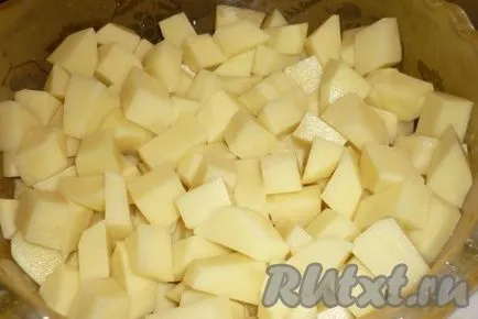 nyúl recept pörkölt burgonyával - recept fotókkal