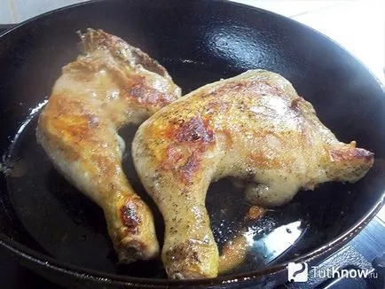 Recept hogyan sült ízletes csirkecomb