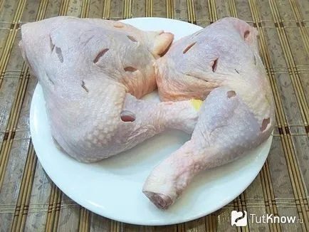 Recept hogyan sült ízletes csirkecomb
