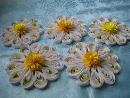 Százszorszépek Quilling technikák