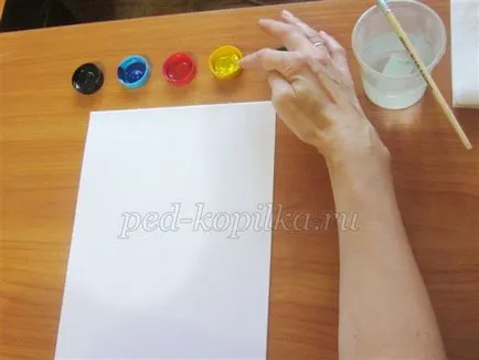 Rajz tenyér és az ujjak az óvodások (ladoshkami) Rajz tenyér és az ujjak az óvodások