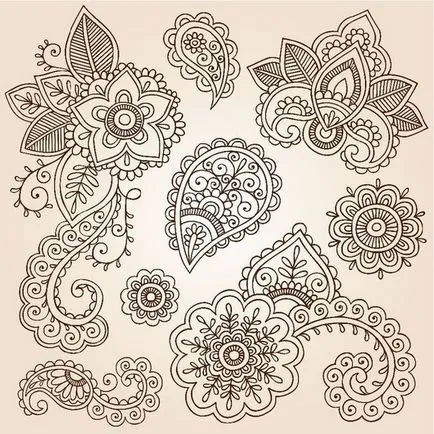 Henna kéznél otthon sablonok képek és videó