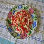 Saláta csirkével, gombával és paradicsommal recept fényképpel (paradicsom) Saláta csirkével, gombával és paradicsommal recept egy fotó