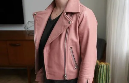 Pink bőrkabát - gyengédség és romantika kép
