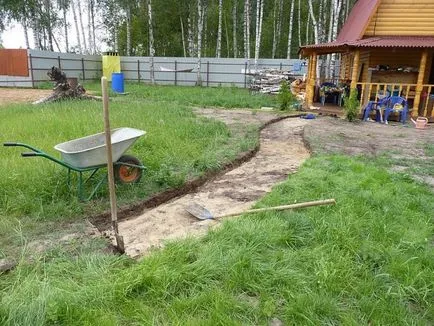 Kerti utak egy fa (35 fotó), táblák, kő, beton és műanyag burkolatot a kezével, a (fa) Kerti utak egy fa (35 fotó), táblák, kő, beton és műanyag burkolatot a kezével, amit