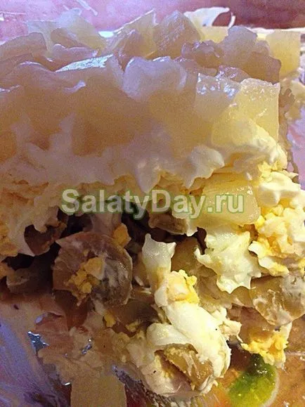 Saláta konzerv gomba - a szelíd őszi csók recept fotók és videó (gomba) Saláta konzerv gomba - a szelíd őszi csók recept fotókkal és videó