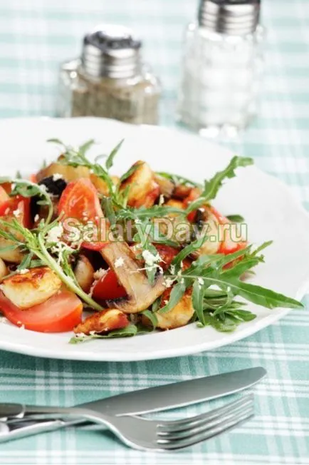 Saláta konzerv gomba - a szelíd őszi csók recept fotók és videó (gomba) Saláta konzerv gomba - a szelíd őszi csók recept fotókkal és videó