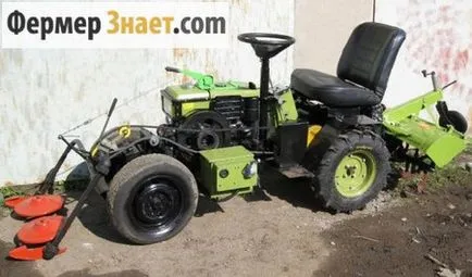 Házi mini traktorok, hogyan lehet egy mini-traktor kezével