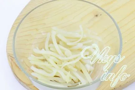 A legfinomabb saláta tintahal és uborka recept fényképpel (tintahal) A legfinomabb saláta, uborka, tintahal recept egy fotó