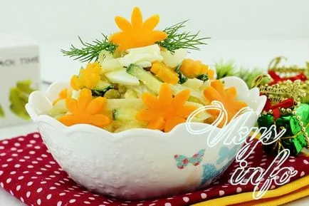 A legfinomabb saláta tintahal és uborka recept fényképpel (finom) A legfinomabb saláta, uborka, tintahal recept egy fotó