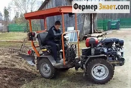 Házi mini traktorok, hogyan lehet egy mini-traktor kezével