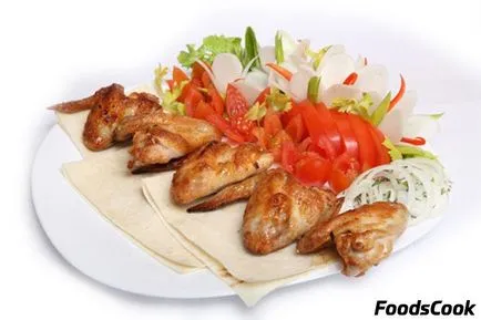 Skewers csirkeszárny - lépésről lépésre recept fotók