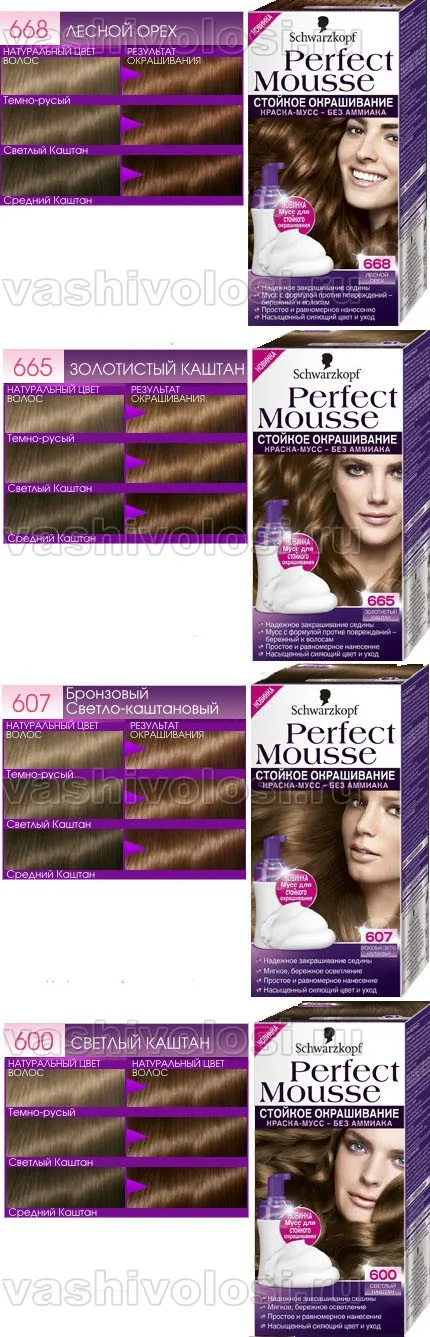Mousse Schwarzkopf Palette, fesse a haját (haj) Mousse Schwarzkopf Palette, fesse a haját
