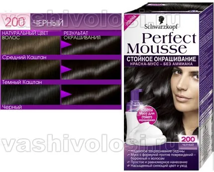 Mousse Schwarzkopf Palette, fesse a haját (festék) Mousse Schwarzkopf Palette, fesse a haját