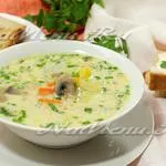 Sajtok gomba leves recept olvasztott sajttal (csirke) Sajt gombával, egy recept olvasztott sajttal