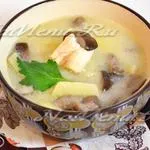 Sajtok gomba leves recept olvasztott sajttal (csirke) Sajt gombával, egy recept olvasztott sajttal
