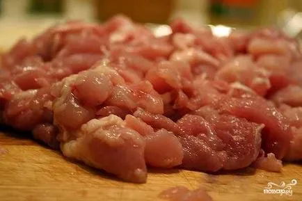 Leveles tészta csirkével és sajttal - lépésről lépésre recept fotó (puff) Leveles tészta csirkével és sajttal - lépésről lépésre recept fotók