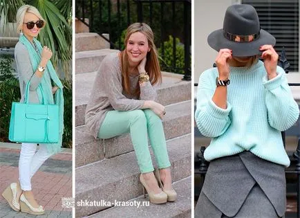 A színek kombinációja a ruha menta - 200 fotó, Beauty Box