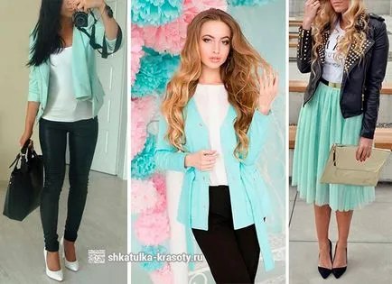 A színek kombinációja a ruha menta - 200 fotó, Beauty Box