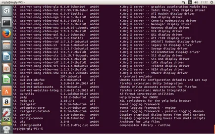 A telepített programok listájában az ubuntu
