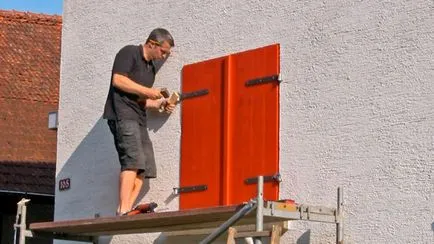 Redőny kezével fotó, videó utasítás (kéz) Redőnyök kezét fotó, videó használati