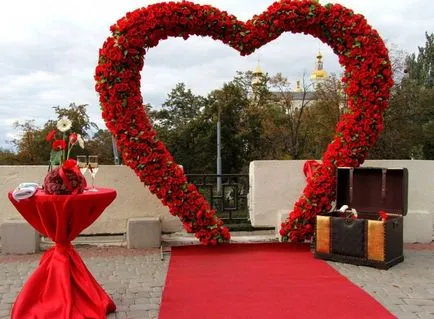 Esküvői Arch Ötletek díszítésére ívek kilépési regisztráció (40 fotó)