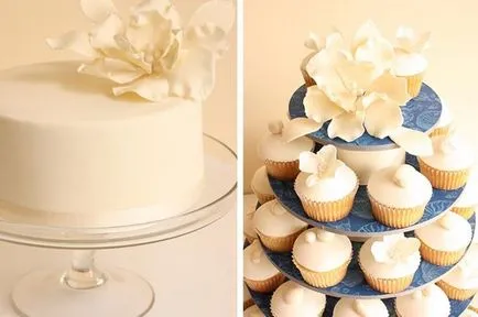 Esküvői torta torta (cupcakes)