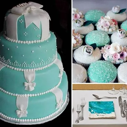Esküvői torta torta (cupcakes)
