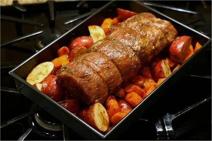 Sertés sült zöldségek - lépésről lépésre recept fotó (recept) Sertés sült zöldségek - lépésről lépésre recept fotók