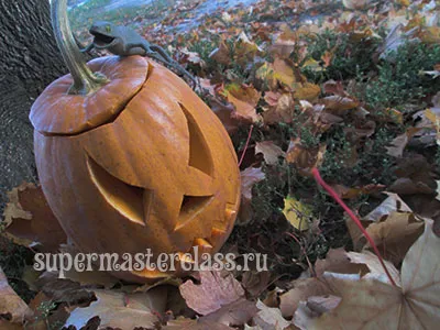 Halloween tök, mint a vágott sütőtök, mesterkurzusokon kézimunka