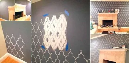 Stencil fali dekoráció, bútorok saját kezűleg, sablonok