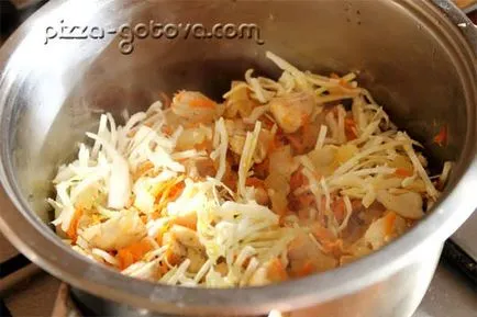Párolt káposzta csirke - recept fotókkal