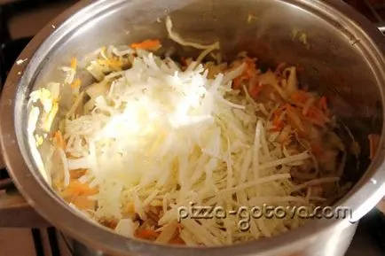 Párolt káposzta csirke - recept fotókkal