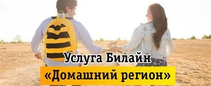Szolgáltatás Beeline „home régió”