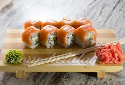 Fajta sushi tekercsek és mik a fotó és összetétele (ok) Fajta sushi tekercsek és mik a fotó és összetétele