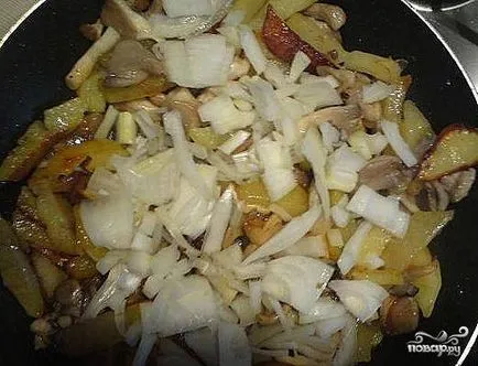 Laskagomba, sült burgonya - lépésről lépésre recept fotók
