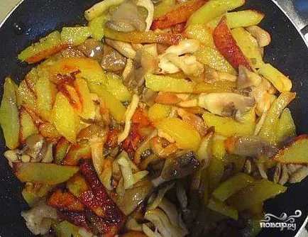 Laskagomba, sült burgonya - lépésről lépésre recept fotók