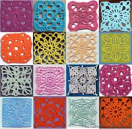 Kötőtű és horgolt technika patchwork (feldolgozás motívumok és kapcsolatuk)