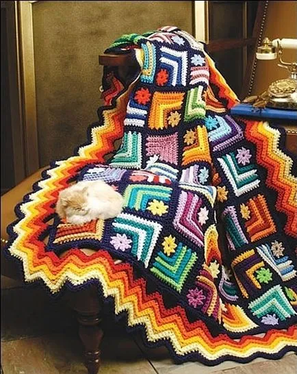 Kötőtű és horgolt technika patchwork (feldolgozás motívumok és kapcsolatuk)