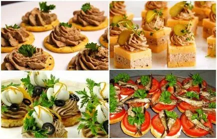 Snack az esküvői asztalra - receptek, hideg és meleg, fotó és videó