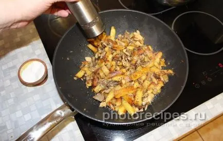 Sült burgonya gombával - fényképek receptek