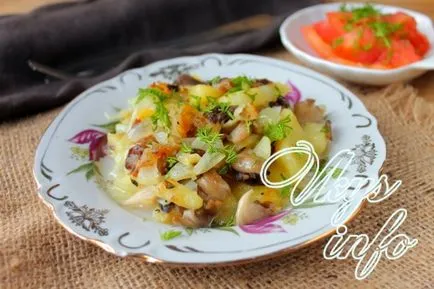 Rántott laskagomba burgonya recept fényképpel (burgonya) Rántott laskagomba burgonya recept egy fotó