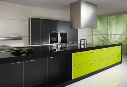 Zöld Konyha Design árnyalatú zöld fényképes példákat