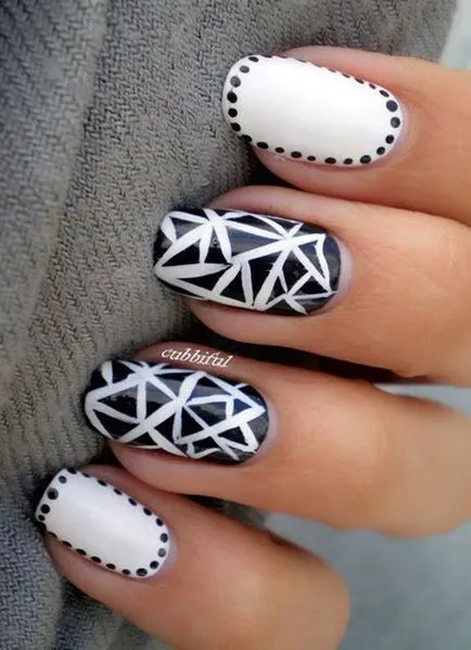 Köröm design nem mintás